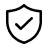 An icon of a shield with a check mark inside it