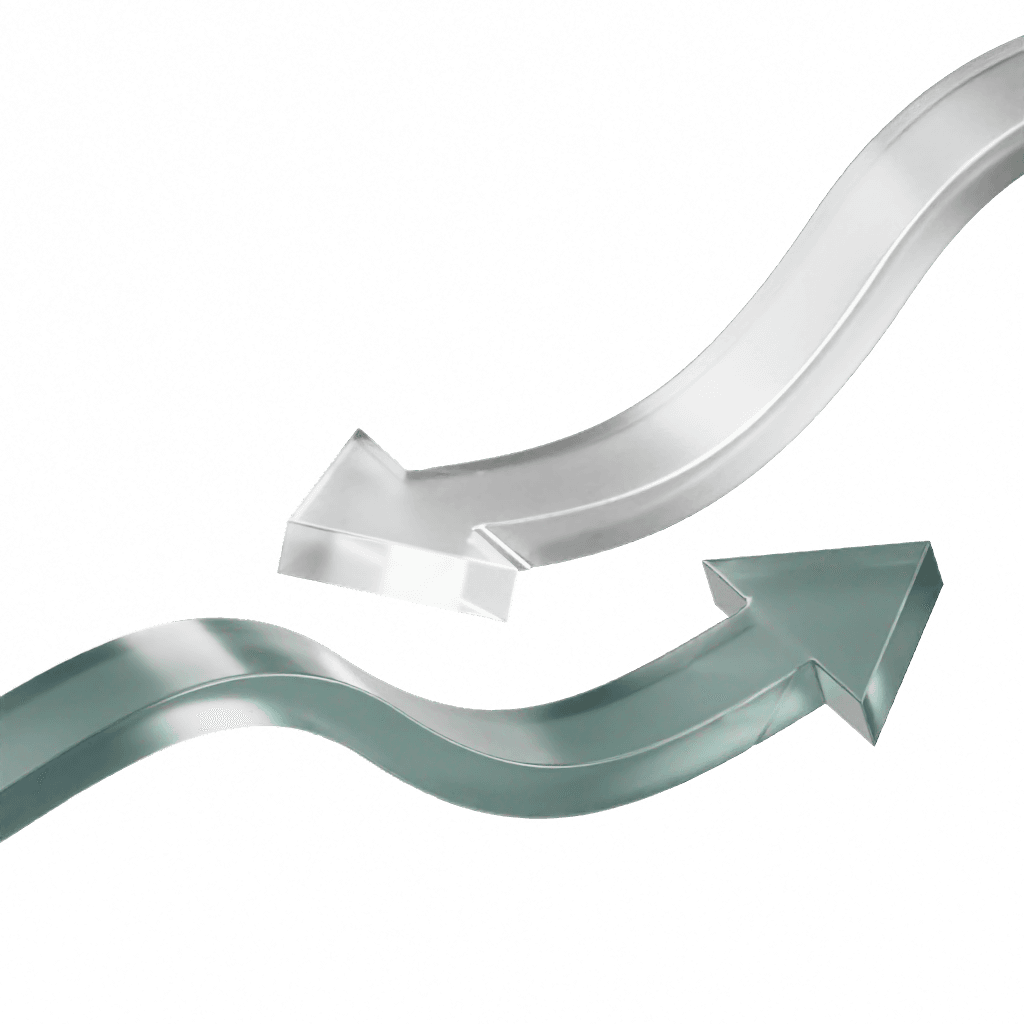 Green and white arrows